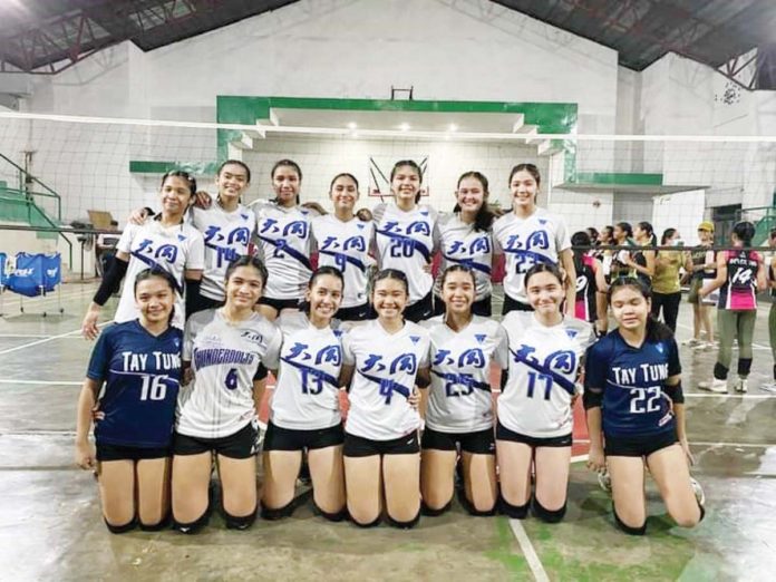 Members of the Bacolod Tay Tung High School Thunderbolts 13-and-under volleyball team. PHOTO COURTESY OF JOSE MONTALBO