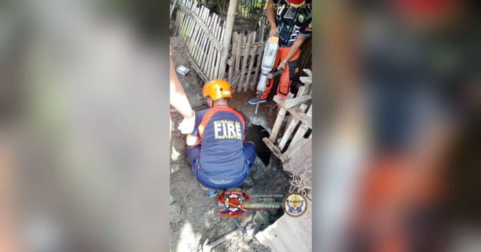 Personnel of the Bureau of Fire Protection - Valderrama led by Senior Fire Officer 4 Gerardo Clarito conducted retrieval operation for the remains of Gualberto Ari who accidentally fell into a septic tank in BarangayTakas, Valderrama, Antique. BUREAU OF FIRE PROTECTION – VALDERRAMA PHOTO