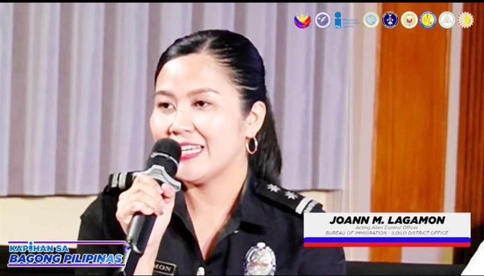 The Bureau of Immigration - Iloilo District Office is open to receiving community reports regarding illegal activities involving foreign nationals, says Joann Lagamon, the Acting Alien Control Officer of BI-Iloilo. IME SORNITO/PN