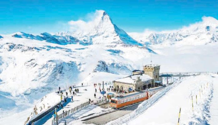 The Gornergrat in Zermatt has been one of Switzerland’s top excursion destinations since 1898. PHOTO COURTESY OF SWITZERLAND TOURISM