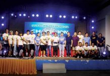 Pavia won most of the major awards during the pahampang. Photo shows the town’s officials led by Mayor Luigi Gorriceta (6th standing from right), athletes and coaches.