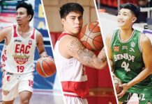 Ilonggos Joshua Devara of Emilio Aguinaldo College Generals, John Bryan Sajonia of San Beda University Red Lions, and Negrense Irele Galas of College of St. Benilde Blazers are among the Region 6-based players suiting up in NCAA Season 100 men’s basketball. PHOTOS COURTESY OF SMART SPORTS, SAN BEDA, AND THE MANANSALA