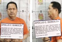 Apollo Quiboloy pleads not guilty to a qualified human trafficking charge before the Pasig City Regional Trial Court (RTC) on Friday, September 13, 2024. Quiboloy and his subordinates were captured in Davao City on September 8. PHOTO FROM DILG SEC. ABALOS/FACEBOOK PAGE