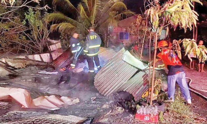 The Numancia Fire Station is still investigating the cause of the fire that destroyed a sari-sari store and three motorcycles in Barangay Bubog, Numancia, Aklan on Wednesday night, Sept. 25, 2024. NUMANCIA FIRE STATION PHOTO