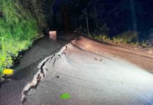 The Hamtic-Tiolas, San Joaquin road was impassable to four-wheel vehicles following the soil erosion in Sitio Maalan, Barangay Caromangay, Hamtic, Antique. MDRRMO HAMTIC PHOTO