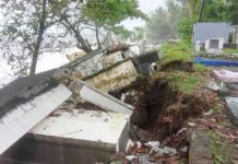 Tombs at Aguila Public Cemetery in Sebaste, Antique where visibly sinking due to the strong impact of waves on Saturday, Sept. 14, 2024. CHRISTINE MAE ANTONIO VIA DISCOVER ANTIQUE, PHILIPPINES PHOTO