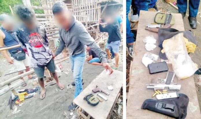 Aliases "Ronilo" and "Hutch" were caught in possession of P2,332,000 worth of suspected shabu and two caliber .45 pistols in Barangay Guadalupe, San Carlos City, Negros Occidental on Saturday afternoon, August 31. BRIGADA NEWS SAN CARLOS PHOTOS