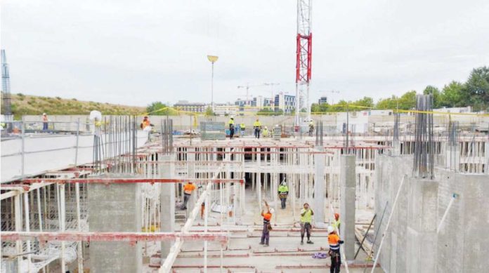 The 680-room Hotel101-Madrid in Madrid, Spain is slated for completion by the end of 2025. Photo shows the ongoing construction of Hotel101-Madrid.