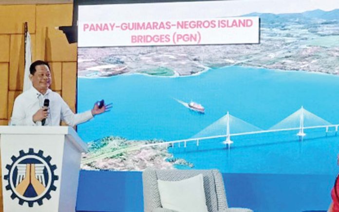 Engr. Sanny Boy Oropel, the Department of Public Works and Highways - Region 6 director, gives an update on the P187.54-billion mega Panay-Guimaras-Negros bridges project. PIA-6