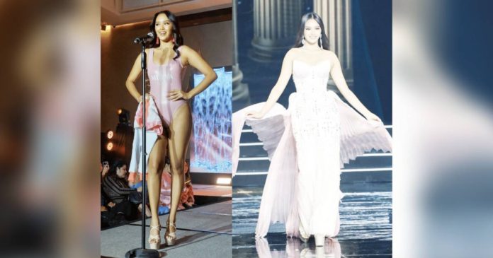 Alyssa Redondo in her swimsuit and long gown. MUTYA NG PILIPINAS/INSTAGRAM; ARMIN P. ADINA PHOTOS