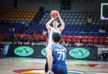 TNT Tropang Giga’s Calvin Oftana attempts from the three-point area. PBA PHOTO