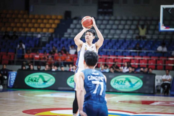 TNT Tropang Giga’s Calvin Oftana attempts from the three-point area. PBA PHOTO