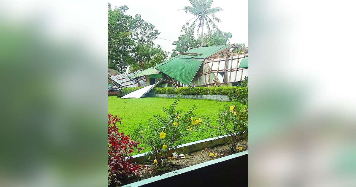 Puga Integrated School (in this photo) and a total of 44 houses after a tornado hit four barangays in Cabatuan, Iloilo on Wednesday night, Sept 18, 2024. JHING ADORACION QUIMOT PHOTO