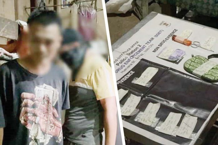 Drug suspects identified as aliases “Jason” and “John” were arrested in a buy-bust operation in Barangay Ingore, La Paz, Iloilo City around 6 p.m. on Tuesday, Oct. 1, 2024. Officers of the Iloilo City Police Station 2 seized P34,000 worth of suspected shabu. K5 NEWS FM PHOTOS