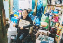 Janneth Dela Cruz, MORE Electric and Power Corporation’s 100,000th customer, received P100,000 worth of gifts which include home appliances, groceries, gift certificates, and cash. MORE POWER PHOTO