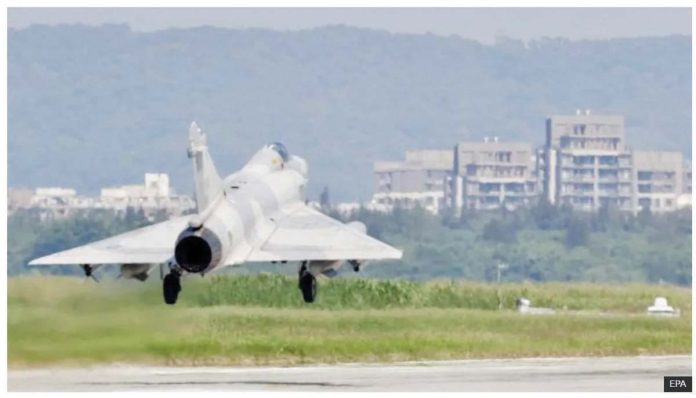 Taiwan scrambled fighter jets in response to China's military maneuvers. EPA