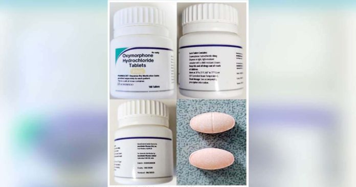 The public has been warned to watch out for fake Oxymorphone Hydrochloride 40 mg tablets which contain a drug that can cause death. FOOD AND DRUG ADMINISTRATION PHOTO