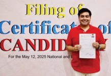 "Nagpasalamat ako sa aton mga supporters nga nag-upod diri sa akon COC (certificate of candidacy) filing. Ini nga pagpadalagan indi para sa akon, kundi para sa inyo," says Guintu after he filed his COC as representative of Capiz’s 1st District.