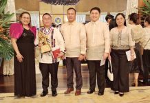 Public School District Supervisor of the Districts of Bugasong and Valderrama (Antique) Daryl Berdin Arguelles and Schools Division Superintendent Dr. Nicasio Frio, with Civil Service Commission - Antique provincial director Andre Ladigohon and other CSC personnel. Photo from Decelyn Arguelles