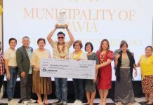 Mayor Laurence Anthony Gorriceta of Pavia, Iloilo, proudly accepts a plaque and a P50,000 cash prize as his town is honored as the “Most Senior Citizen-Friendly Municipality” in Iloilo Province. PHOTO FROM BALITA HALIN SA KAPITOLYO