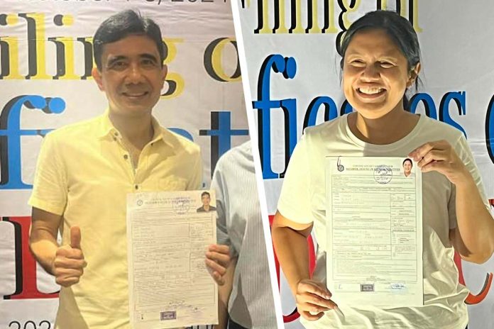 (Left) Former congressman Niel “Junjun” Tupas Jr., photo courtesy of NIEL "Junjun" TUPAS, JR.; (Right) Provincial Board member Binky April Montesclaros-Tupas, photo courtesy of Radyo Pilipinas Iloilo