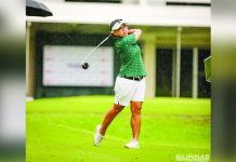 Sarah Ababa opened the season-ending tournament of the Ladies Philippine Golf Tour with a stunning 68 and a three-stroke lead. PHOTO COURTESY OF ICTSI