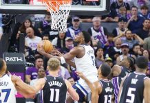 Minnesota Timberwolves’ Anthony Edwards goes for a reverse layup. PHOTO COURTESY OF ATHLON SPORTS