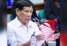 Former President Rodrigo Roa Duterte attended a Senate panel probe into his administration’s war on drugs on October 28, 2024. Photo from Senate Public Relations and Information Bureau