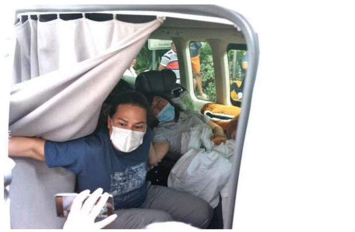 Vice President Sara Duterte accompanies her chief of staff Zuleika Lopez as they leave St. Luke’s Medical Center in Quezon City on Saturday, in a tense episode involving a standoff that started Friday night between Duterte and the House leaders who earlier ordered Lopez detained. PHOTO FROM NIÑO JESUS ORBETA