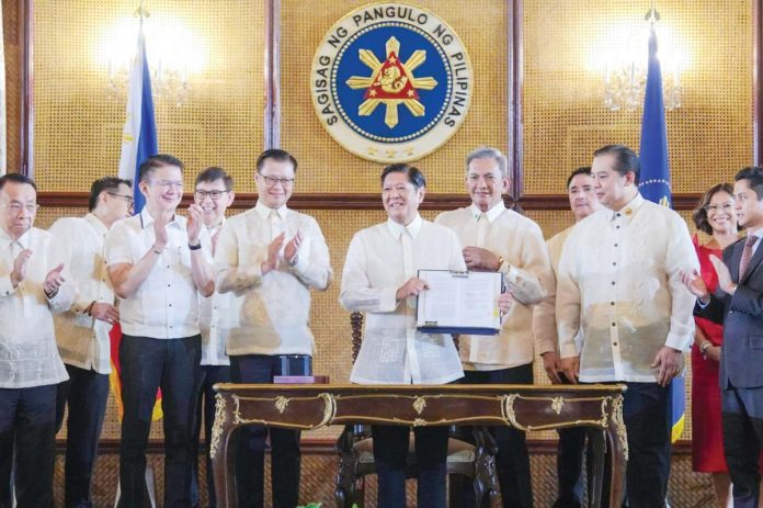 President Ferdinand Marcos Jr. signed into law the Corporate Recovery and Tax Incentives for Enterprises to Maximize Opportunities for Reinvigorating the Economy, or the CREATE MORE Act. This new law aims to generate more jobs for Filipinos and spur economic growth. PCO