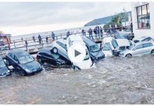 Cars are washed away as new flash floods hit Spain. BBC