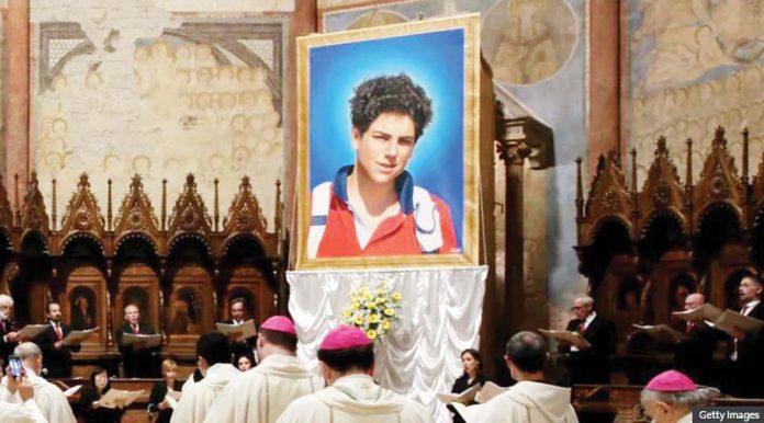 Cardinals and bishops attended the beatification ceremony of Carlo Acutis in 2020. GETTY IMAGES