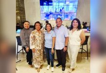 Makati City’s Mayor Abby Binay (center) attended a welcome party hosted by Atty. Mark Gorriceta’s family at Richmonde Hotel Iloilo, yesterday afternoon. Binay, her first time in Iloilo City, will attend the 44th CityNet Executive Committee Meeting from Nov. 18-19, 2024. Also in photo are (from left to right) Chef Mary Pauline G. Banusing, Dr. Sandra S. Gomez, Raymond T. Gomez, and Regine Amparo Sarabia Espinosa.