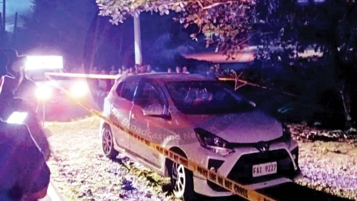 This is the vehicle parked in Barangay Panilongan, Buruanga, Aklan where live-in partners Leda Candelario Cenon and Richan Bartolome were found dead on Monday afternoon, November 4. K5 NEWS FM KALIBO/FACEBOOK PHOTO