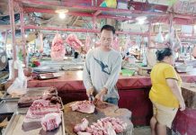 The Iloilo Provincial Veterinary Office reported an average pork price of P343 per kilogram and P197 per kilogram for live weight in the province as of November 18,2024. Photo shows vendors tending to their stalls at the meat section of Santa Barbara Public Market in Santa Barbara, Iloilo. PN PHOTO