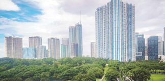 The skyline and business district of Bonifacio Global City in Taguig City as photographed on Oct. 4, 2024. PNA PHOTO BY JOAN BONDOC