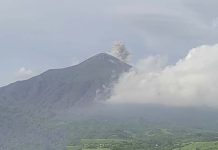 Visual monitors of the Kanlaon Volcano Network have recorded 13 ash emission episodes that lasted two minutes to one hour and five minutes, and produced plumes that rose 150 to 500 meters above the Mt. Kanlaon summit before drifting to the general north and south over the weekend. SCREENSHOT FROM PHIVOLCS-DOST FACEBOOK VIDEO