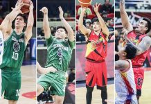 Andreas Cahilig, Juan Miguel Tiongson, Terrence Romeo, and Vic Manuel. PBA PHOTOS