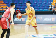 As the Cardinals notched their fifth straight win, Cyrus Cuenco spearheaded the offense with 21 points, including six three-point conversions, to go with two assists and one rebound. PHOTO COURTESY OF NCAA/GMA SPORTS