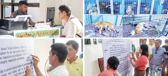 UNITED FOR A CAUSE. Iloilo City officials, police, animal welfare advocates and other stakeholders come together to sign a pledge of commitment, marking the official launch of the Animal Welfare Desks initiative in Iloilo City.