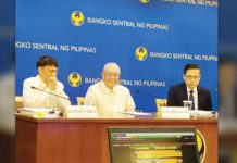 (From left) Bangko Sentral ng Pilipinas (BSP) Assistant Governor of the Monetary Policy Sub-sector Zeno Abenoja, BSP Governor Eli Remolona Jr., and BSP Department of Economic Research officer-in-charge Dennis Lapid led the Monetary Policy briefing held at the BSP office in Manila on Thursday, Dec. 19, 2024. The Monetary Board of the BSP further reduced policy rates by another 25 basis points. PNA PHOTO BY ANNA LEAH GONZALES