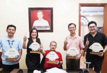 Alphonsus D. Tesoro (second from right), Provincial Tourism and Cultural Affairs Officer of Capiz, presents to Gov. Fredenil Castro (center) and Atty. Luvim D. Amores (second from left), PIO/concurrent head of HRMO, the awards received by the province during the Pagdayaw 2024: Western Visayas Tourism Awards of the Department of Tourism Region 6. CAPIZ PROV’L GOV’T COMMUNICATIONS GROUP PHOTO