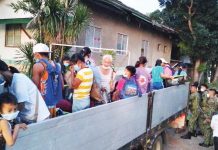 Residents of Barangay Cabagnaan, La Castellana, Negros Occidental were evacuated yesterday afternoon, Dec. 9, after Kanlaon Volcano erupted at 3:03 p.m. LA CASTELLANA MDRRMO PHOTO