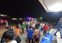 Residents of Barangay Mailum, Bago City, Negros Occidental affected by the Mount Kanlaon eruption seek temporary shelter at Ramon Torres National High school. BARANGAY MAILUM PHOTO