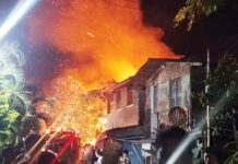 A fire hit six houses in Project 5, Barangay Sooc, Arevalo, Iloilo City on Thursday night, Dec. 19, 2024, causing damage pegged at P255,000. AKSYON RADYO ILOILO 720/FACEBOOK PHOTO