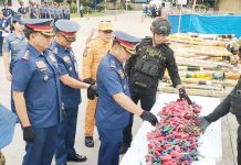 Sending a “clear message”, the Police Regional Office 6 holds a ceremonial destruction of illegal firecrackers in Camp Delgado, Iloilo City ahead of New Year celebrations. These materials can cause injuries or even fatalities, says Police Brigadier General Jack Wanky, the Western Visayas police director. AJ PALCULLO/PN