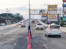 The Ungka flyover is now fully open to public utility vehicles, except for dump trucks, transit mixers, wing vans, trailer trucks, motorcycles, tricycles, and bicycles. A speed limit of 40 kilometers per hour is being enforced to ensure safety. AJ PALCULLO/PN