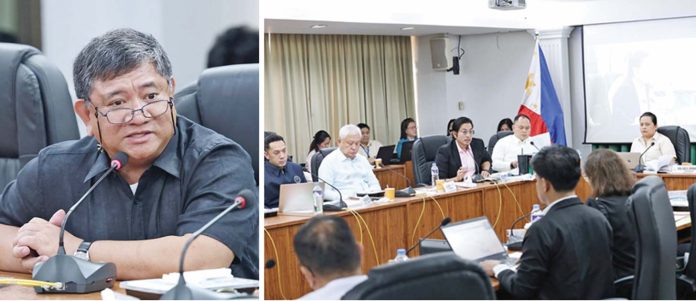 MORE Electric and Power Corporation president and chief executive officer Roel Castro (left photo) raises concerns regarding the delay in the commissioning of the National Grid Corporation of the Philippines’ substation, which is under construction in Iloilo City, during the House Committee on Legislative Franchises hearing on Dec. 23.