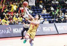 Mapua University Cardinals’ Clint Escamis soars for a layup. PHOTO COURTESY OF NCAA/GMA SPORTS