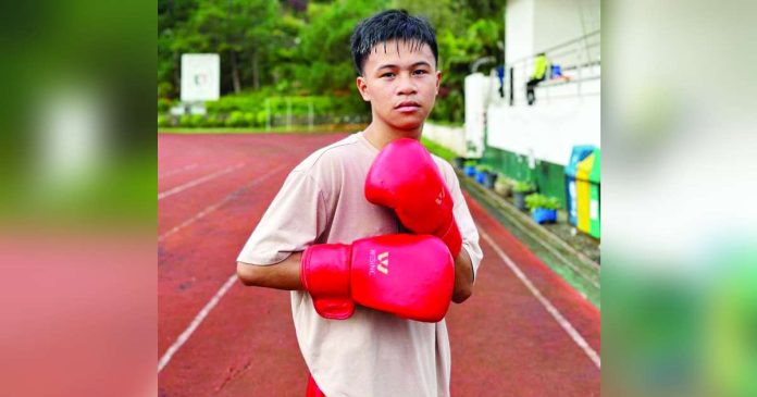 Prior to his gold medal feat in China, Leo Mhar Lobrido first took home a gold medal for Western Visayas in the 46-kilogram schoolboys division of the 2023 Palarong Pambansa boxing in Marikina City. FACEBOOK PHOTO